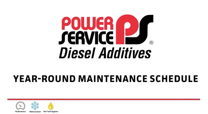 Power Service Products Maintenance Schedule
